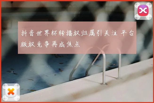 抖音世界杯转播权归属引关注 平台版权竞争再成焦点